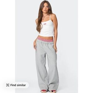 Edikted Gray Track Pants